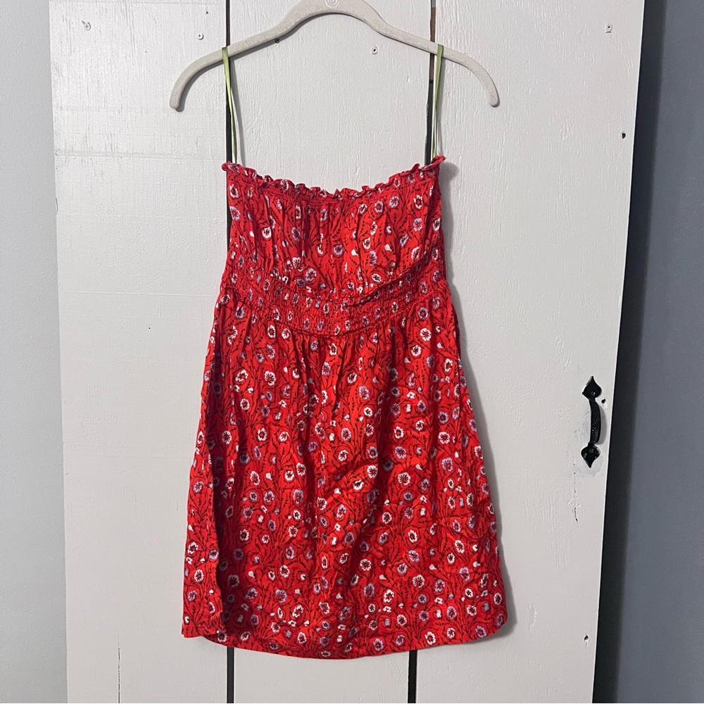Free People Womens Mini Strapless Sundress Cotton Size 6